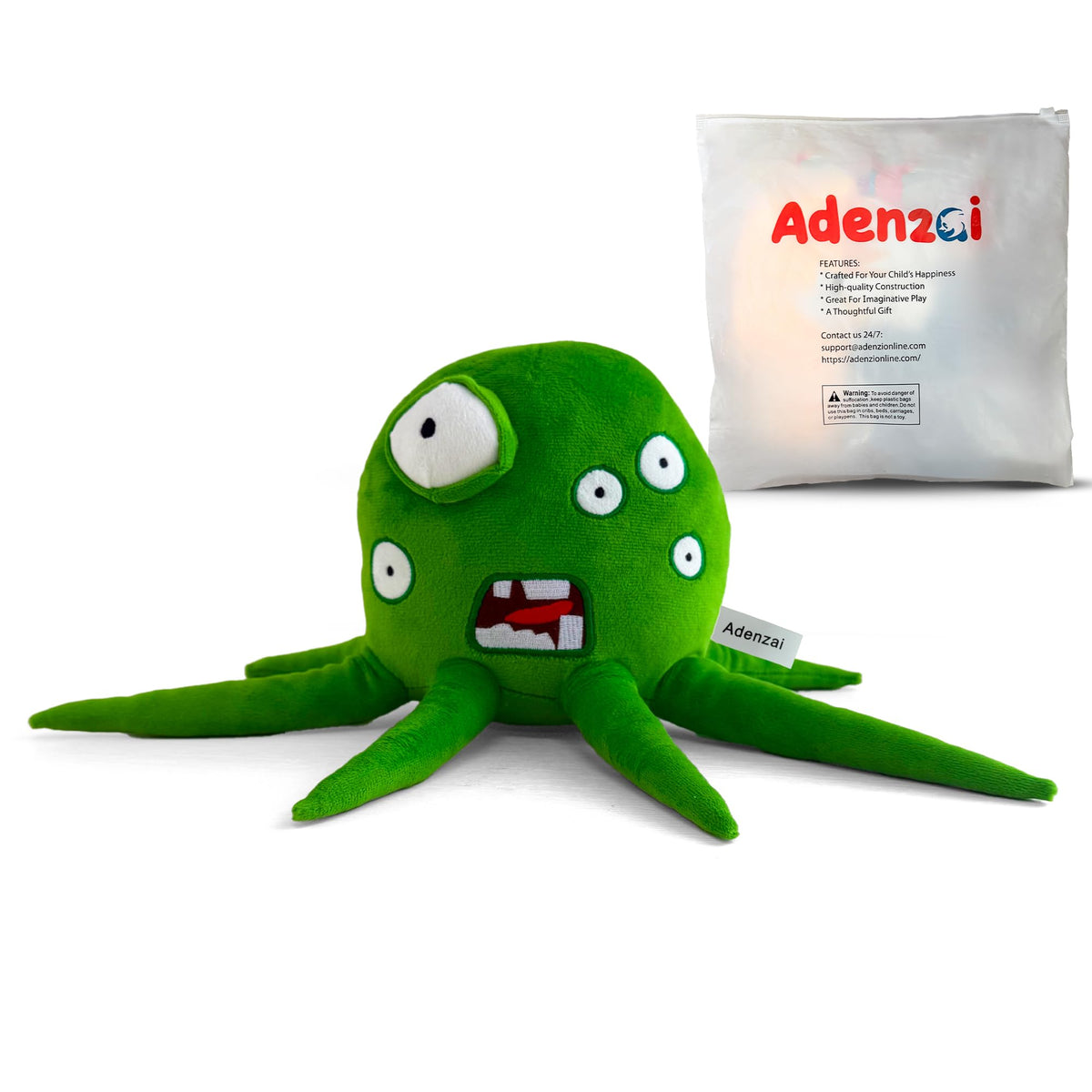 Green octopus game plush