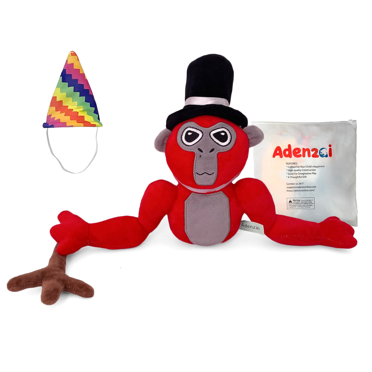 Red monkey game plush