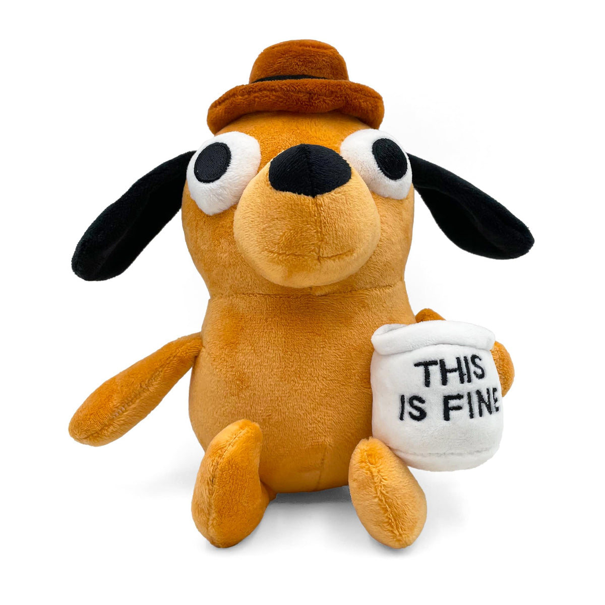 Coffee shop meme dog plush