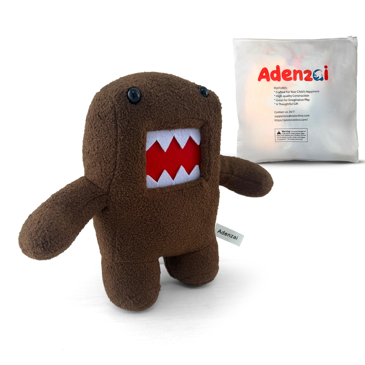 Brown box monster mascot plush