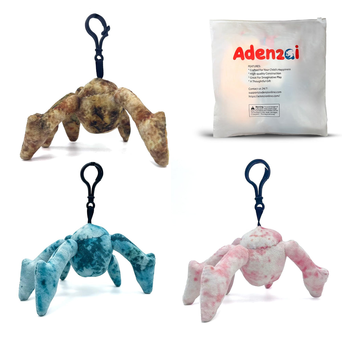 Adenzai plush keychain 3 pack set