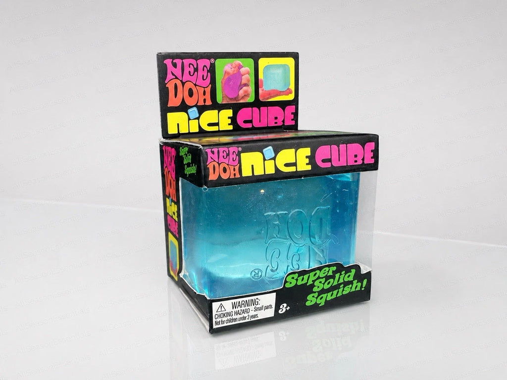 NeeDoh Nice Cube 3-Pack - Blue, Pink & Purple Squishy Sensory Fidget Cubes, Original Size