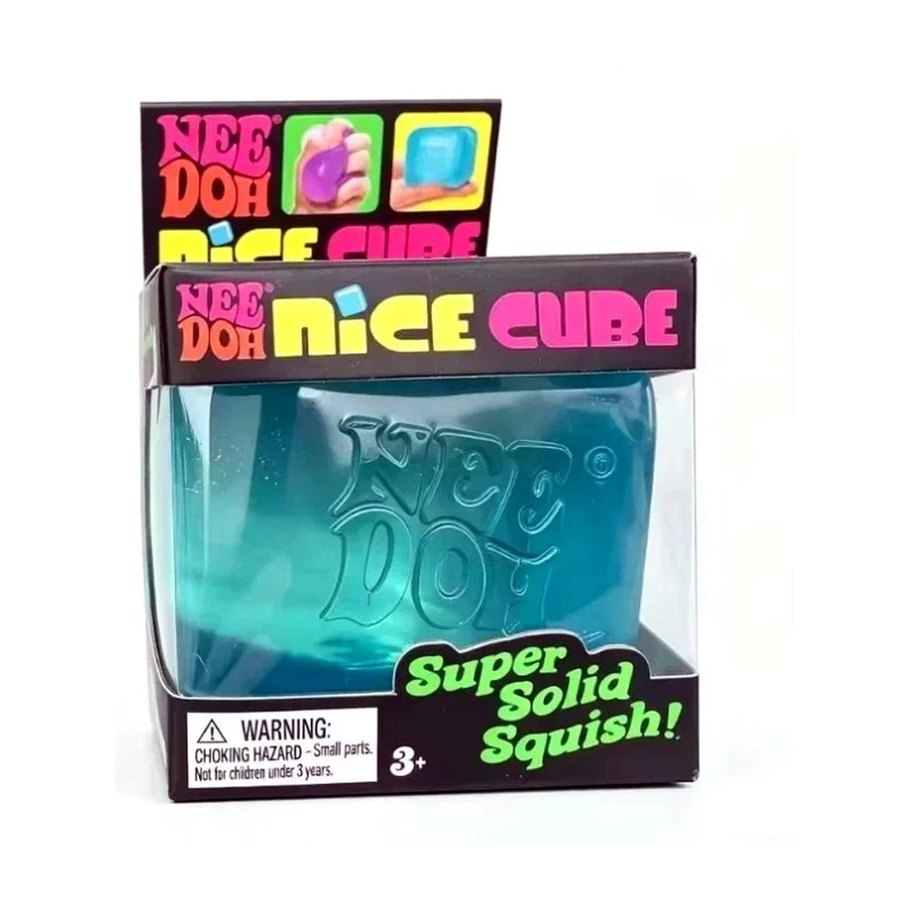 NeeDoh Nice Cube 3-Pack - Blue, Pink & Purple Squishy Sensory Fidget Cubes, Original Size