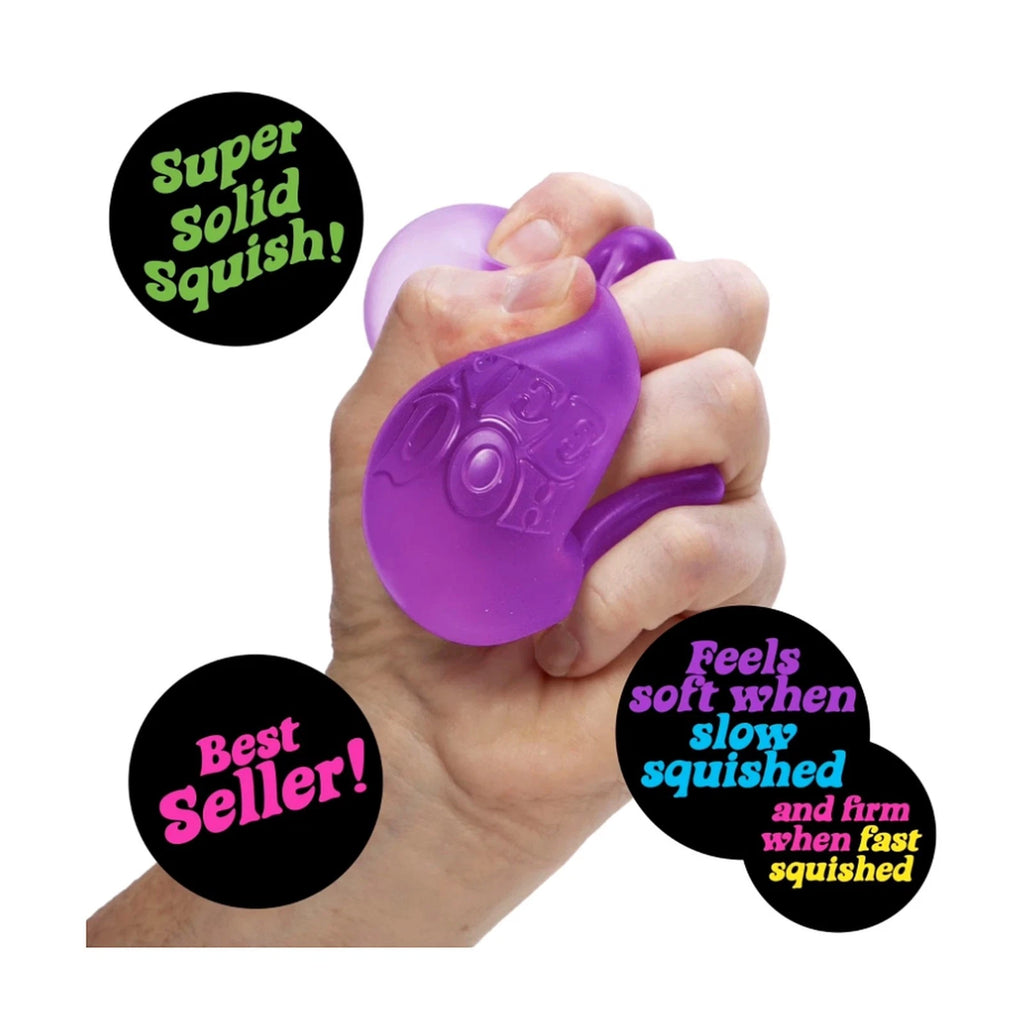 NeeDoh Nice Cube 3-Pack - Blue, Pink & Purple Squishy Sensory Fidget Cubes, Original Size